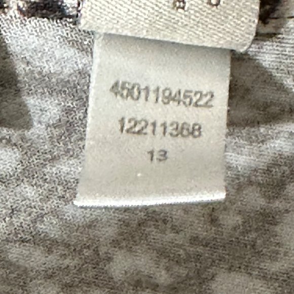 Easy wear by Chico’s size 2 (L/12) brown print 3/4 sleeve  top - Picture 6 of 7